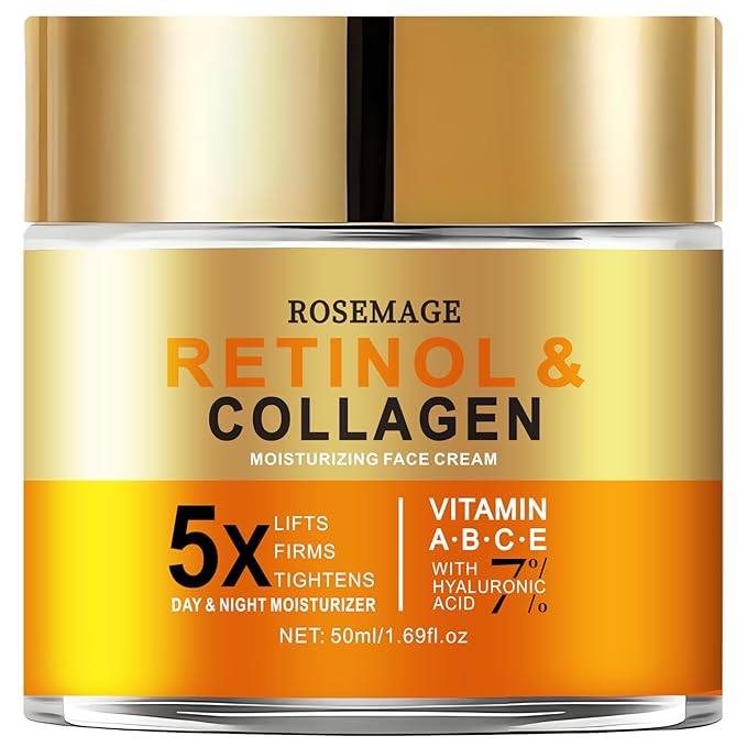 Retinol Cream for Face with Hyaluronic Acid, Anti Aging Wrinkle Cream for Women and Men, Day and Night Collagen Moisturizer to Minimize Wrinkles, Dryness