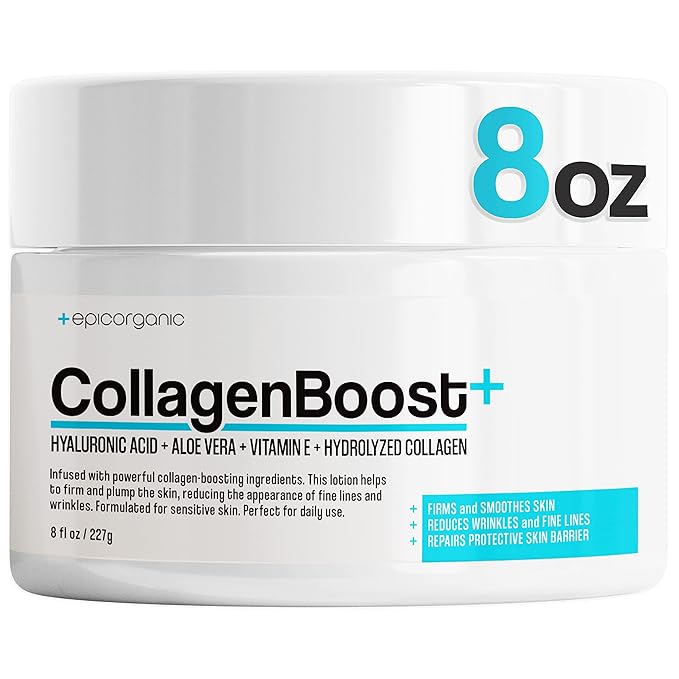 Collagen Boost | Skin Firming and Tightening Lotion | Anti Aging Moisturizer Face Cream | Dry Skin Lotion & Moisturizer Face Cream | 8 oz