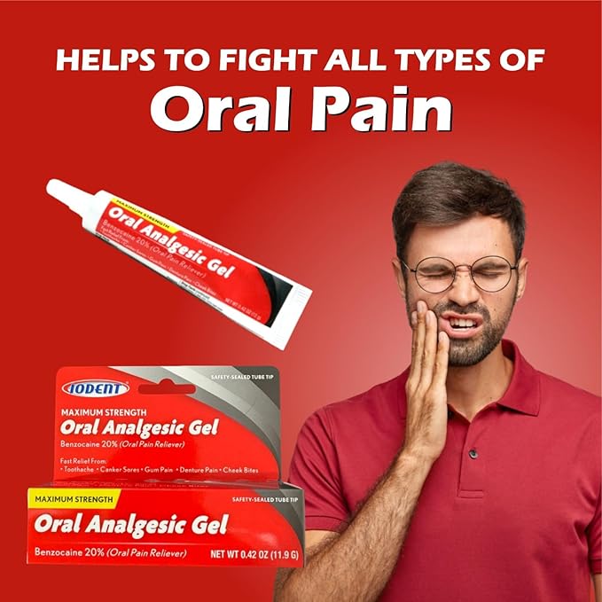 Oral Care Comfort Gel – Gentle Mouth Comfort Gel for Daily Oral Care – Smooth Easy Apply Formula – Compact Travel Size – 0.42 oz Pack of 2