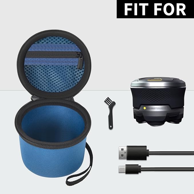Head Shaver Case Compatible with for Microtouch/for SOLIMPIA/for Tustaw Men Shavers, Travel Electric Razor Storage Box with Zippered Mesh Pocket for Grooming Kit (Bag Only)