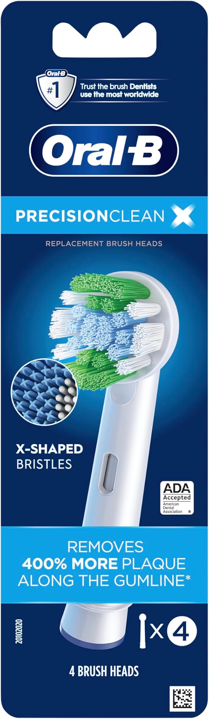 Precision Clean X-Filament Replacement Brush Heads, 4 Count