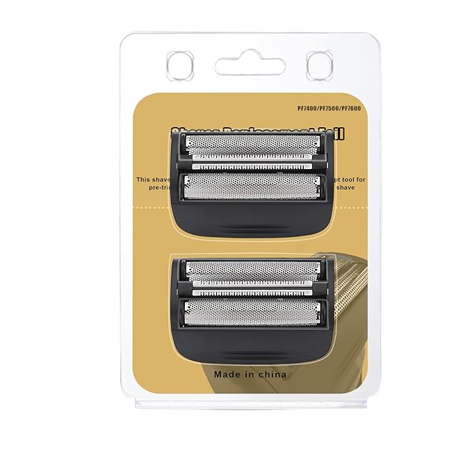 Replacement Head and Cutter Assembly Compatible with Remington PF7400, PF7500, and PF7600 Foil Shavers，2 PACK（BLACK）