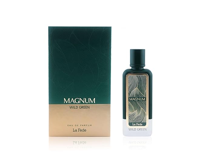 La Fede Magnum Wild Green Arabian Perfume for Men 100ML (3.4 OZ),Eau De Parfum Spray, Long Lasting Perfume, Enjoy the Luxurious & Sophisticated Fragrance With Fruity Scent for All Occasions