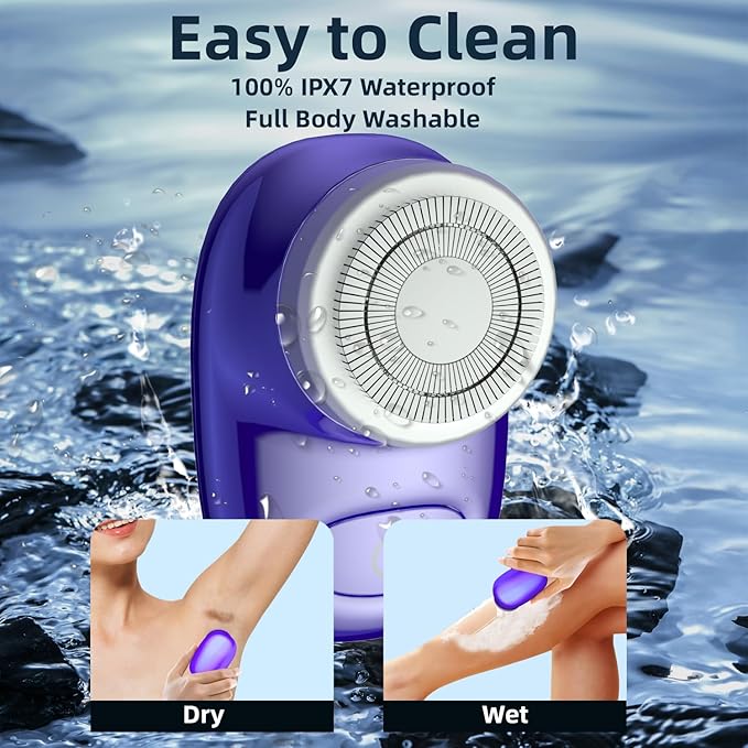 Mini Electric Shaver, Pocket Size Electric Shaver for Men Women, Rechargeable Easy One-Button, Portable Powerful Waterproof Razor for Travel Office Business Trip (2Pack)