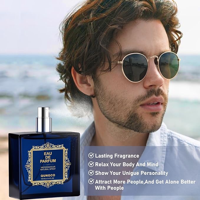 Perfume for Men Spray 100ML(3.4OZ)-Long Lasting Natural Refreshing Notes Pheromone Cologne for Men,Premium Mens Cologne Perfume,Oriental Woody Fragrances,A Gift for Any Ideal for Special Occasions