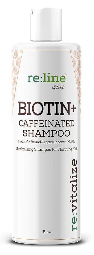 Biotin Shampoo For Hair Growth Natural Caffeine Hair Loss Treatment Shampoo For Thinning Hair Thickening DHT Blocker For Men Women Sulfate Free Safe On Color Treated Hair Coconut + Argan Oil