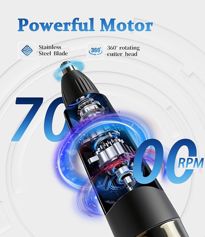 2026 New Upgrade Men's Nose and Ear Trimmer with LED Display – Rechargeable Nose Hair Trimmer for Men, Eyebrow and face Trimmer, Powerful Motor & Dual-Edge Blades, Waterproof