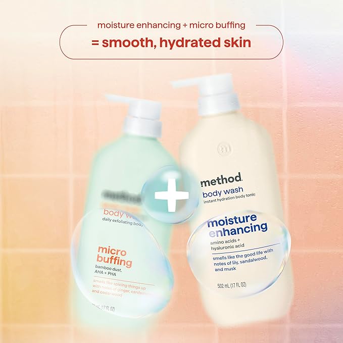 Method Body Wash, Instant Hydration Body Tonic - with notes of Lily, Sandalwood and Musk, 17 fl oz