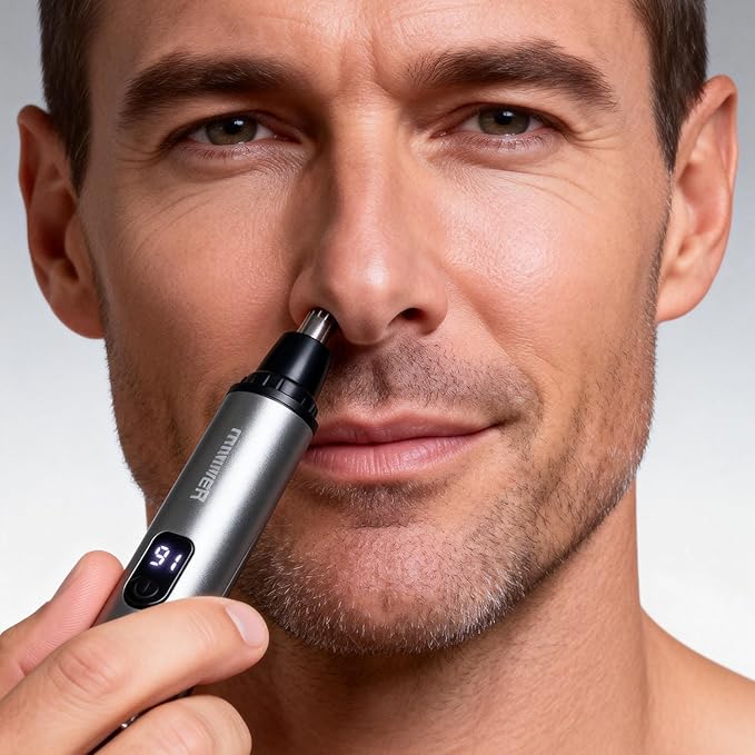 Ear and Nose Hair Trimmer Clipper, Portable Easy Clean for Men Women