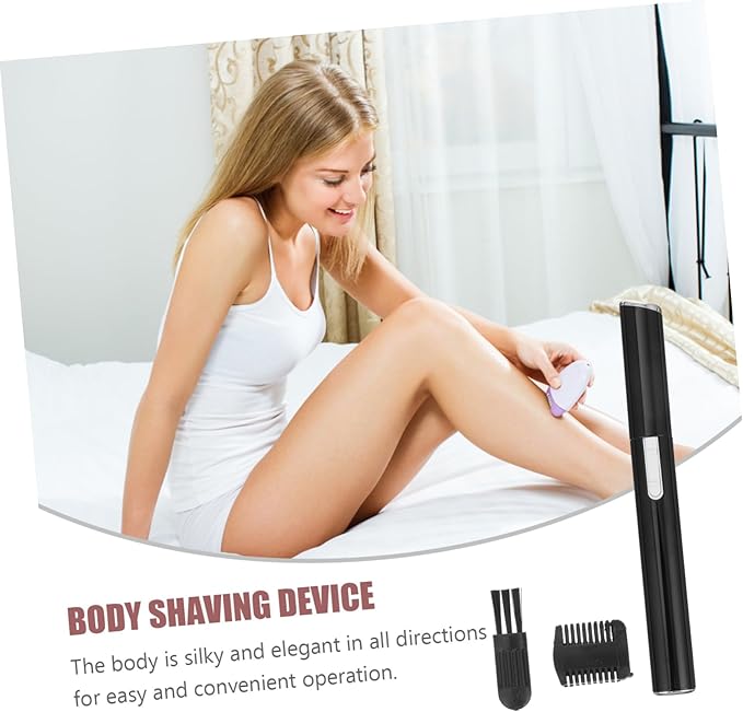 1 Set Eyebrow Trimmer Lint Remover Shaver Portable Hair Removal Devices Mini Facial Hair Remover Face Hair Remover Hair Removal Cream Reusable Face Razor Black Aluminum Tube