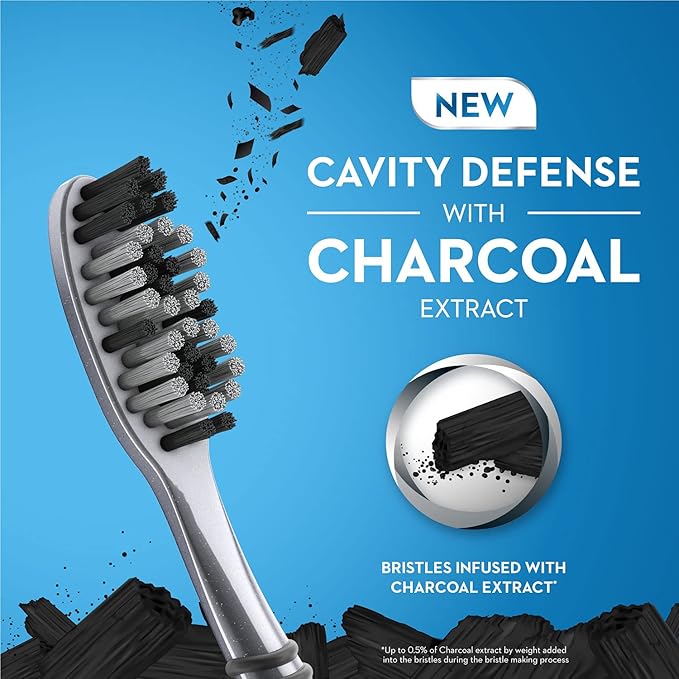 Oral B Cavity Defense 123 Black Toothbrush � Medium (Pack of 4)