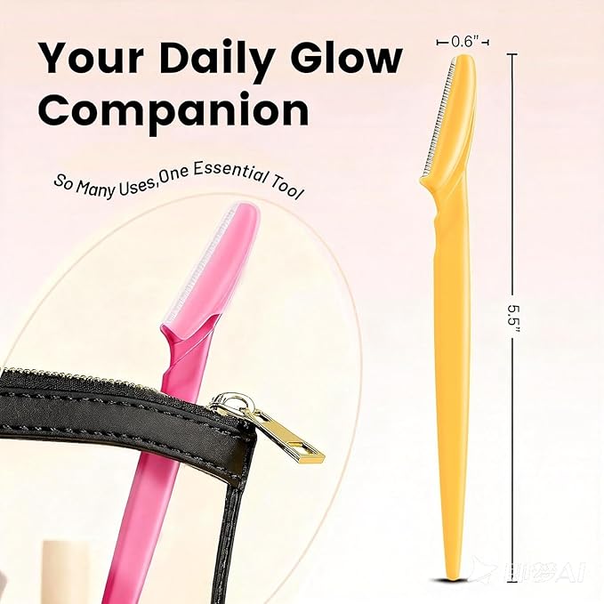 Dermaplane razor for Women -Face Razors for Women & Men, Eyebrow Trimmer & Face Shaver-Skin Care Tool for Smoother Skin & Exfoliating Facial Razor- Multicolor, 6 pcs