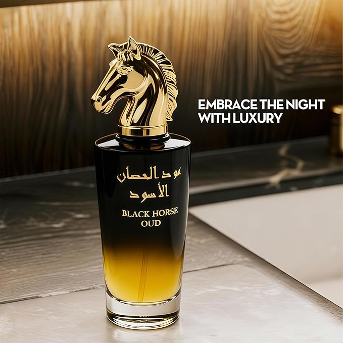 Men's Cologne Eau De Parfume Spray Black Horse Perfume with Woody Amber &Musk Masculine Scent 3.4 Fluid Ounce Long Lasting Fragrance