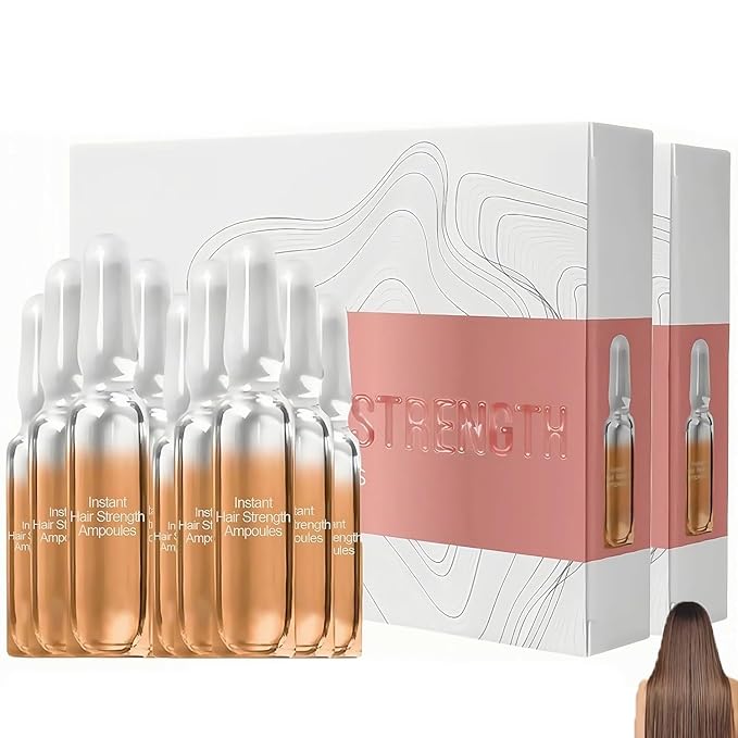 Hair Ampoule Treatment, Hair Lotion for Damage and Dry Hair, Hair Stimulant Intensive Lotion, Instant Hair Strength Ampoule (2 Set)