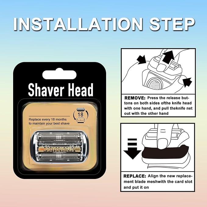 2Packs Series 9 92S Electric Replacement Shaver Head Accessories Compatible with Braun Series 9 Electric Razors 9290cc, 9291cc, 9370cc, 9293s, 9385cc, 9390cc, 9330s, 9296cc (Upgraded ver.)