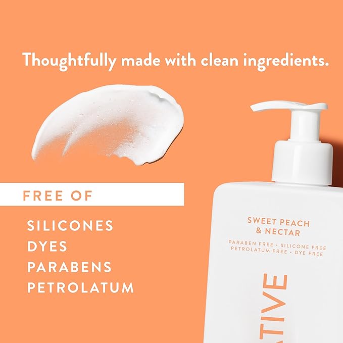 Native Body Lotion Contains Naturally Derived Plant-Based Moisturizers for Women and Men | Restores Dry Skin, Peach & Nectarine, 16.5 fl oz
