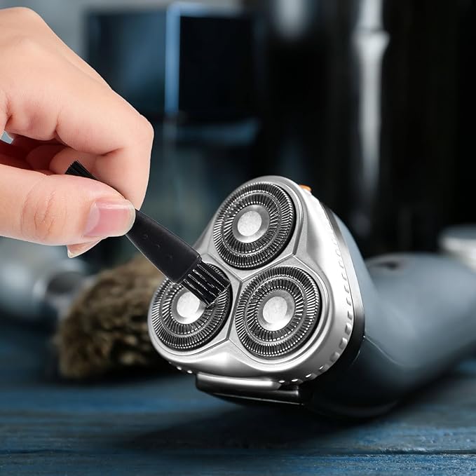Patelai 20 Pieces Electric Shaver Cleaning Brush Small Clipper Brushes for Cleaning Razor Shaver Cleaner Black Double Sided Nylon Bristles Electric Trimmer Set Keyboard