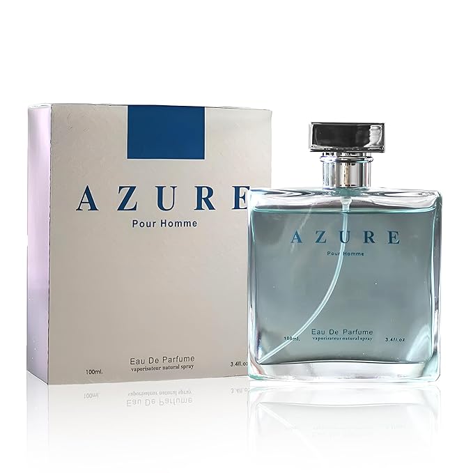 Azure Pour Homme Cologne for Men/Eau de Parfum Natural Spray 3.4 Fl Oz Perfume for Men Suitable for All Skin Type Fragrance Daily Used