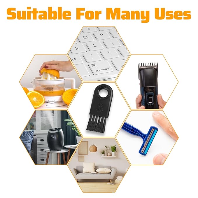 8 PCS Shaver Cleaning Brush Set for Electric Hair Clippers Black Shaver Nylon Brush Cleaning Electric Shaver Brushs Nylon Hair Brushs Set Hair Remover for Household Cleanings