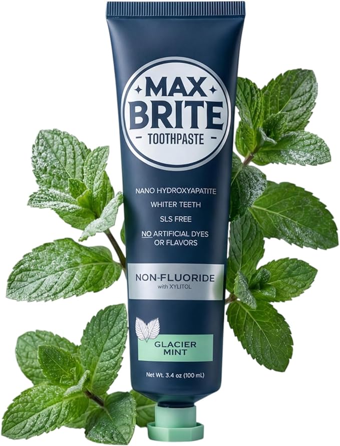 MaxBrite Fluoride Free Toothpaste, Nano-Hydroxyapatite Toothpaste