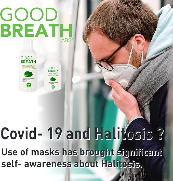 Goodbreath Mouthwash - Mint Mouth Rinse for Chronic Halitosis - New Ozone Technology Oral Rinse - Halitosis Treatment & Bad Breath Neutralizer - Mouthwash for Gum Diseases - Alcohol-Free | 16 Oz