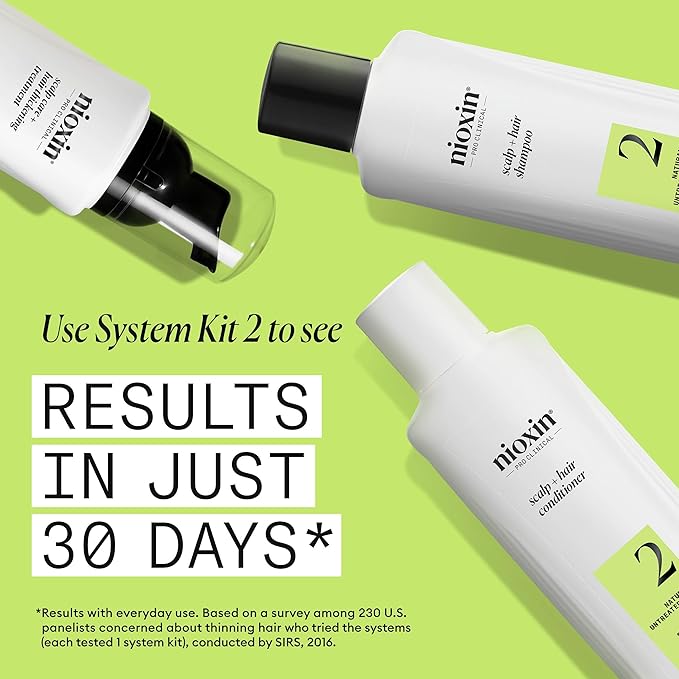Nioxin Scalp + Hair Thickening System 2 Conditioner | For Natural or Untreated Hair with Progressed Thinning | With Niacinamide and Biotin |10.1 Fl oz.