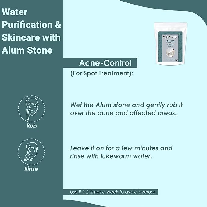 minature Potassium Alum Stone 250g |Phitkari Block| Pure Fitkari for Post Shave Care | Skin Care & Multiple Uses| Natural Deodorant