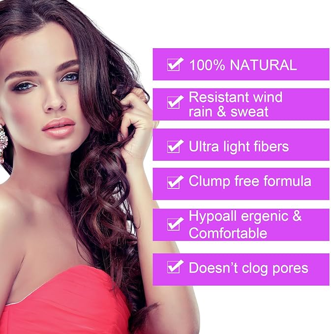 Hair Fibers for Thinning Hair for Women - Black - 27.5g Hair Building Fibers - Instantly Conceals Hair Loss - Revitalize Your Hair, Unlock Thicker, Fuller Tresses
