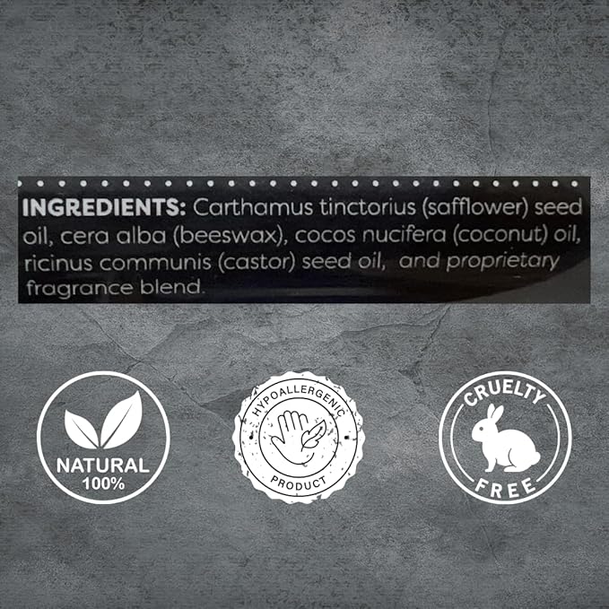 MNSC Vanilla Bourbon Mustache Wax - Medium Hold Balm - All-Natural Beeswax and Plant-Based Oils, Petroleum-Free, Hypoallergenic Ingredients, Handmade in USA