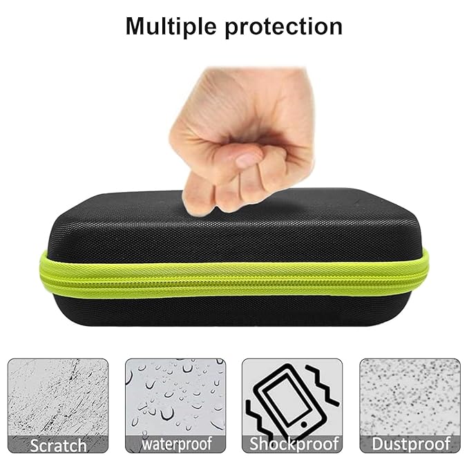 LinMei Hard Travel Case for Electric Trimmers & Shavers - Protective Organizer Compatible with QP27XX, QP28XX and QP6XXX - EVA Shell with Accessory Pocket - Black (Case Only)