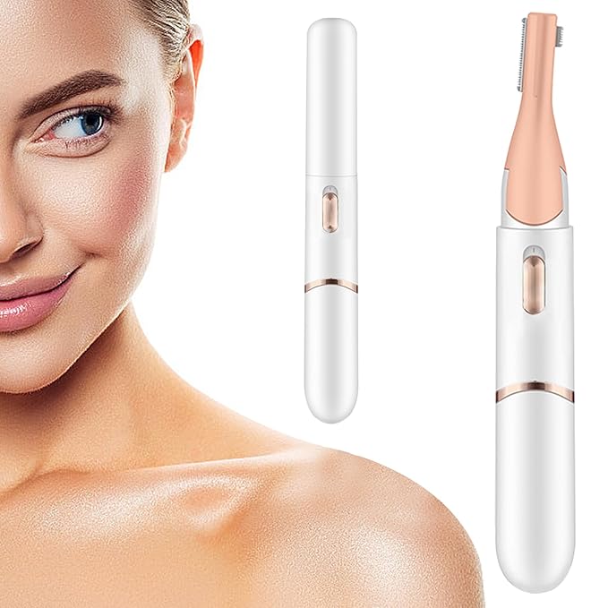 Electric Eyebrow Trimme Double Blade Eyebrow Trimmer Pivoting Facial Hair Remover with Grooming Comb Eyebrow Shaver Rechargeable Trimmer for Women Eyebrows Lips