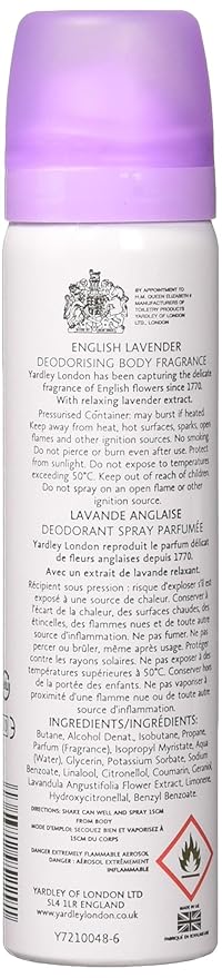 Yardley English Lavender Refreshing Body Spray 75ml by Yardley
