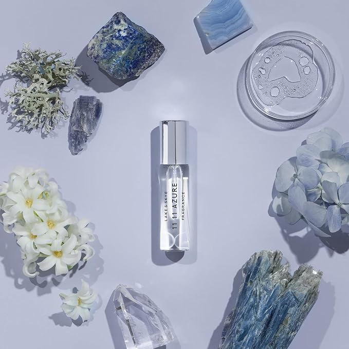 Lake & Skye 11 11 Azure Fragrance Oil Rollerball, 0.33 fl oz (10 ml) - Sheer, Floral, Musk