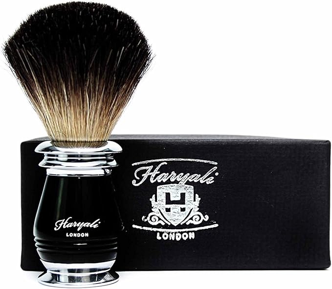Black Handle Men Shaving Pure Badger Hair Brush - Durable Shaving Brush for Men