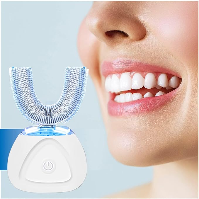 360 Ultrasonic Toothbrush, Automatic Toothbrushes Auto Sonic Tooth Brush, Teeth whitening Brush with Timer & Wireless Charging 360° Ultrasonic Electric Toothbrush for Adult