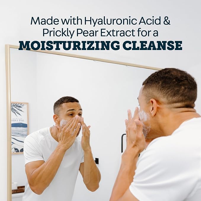 Oars + Alps Hydrating Gel Face Wash, Daily Gentle Face Cleanser with Prickly Pear Extract & Hyaluronic Acid, Hydrating & Moisturizing, Sulfate- Free, Paraben-Free, 5oz