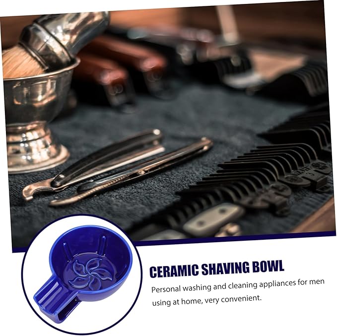 Ceramic Men Shaving Soap Bowl Practical Shaving Bubble Container for Home Use