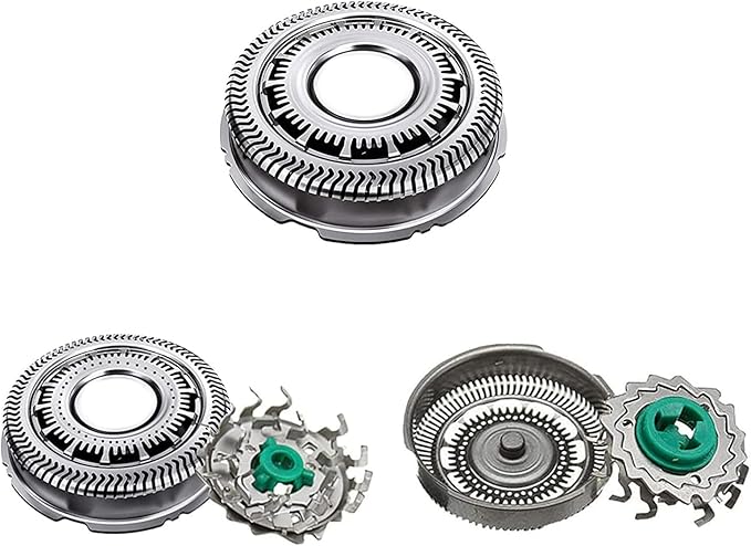 SH60/72 Replacement Shaver Heads Compatible with Philips Series 6000, SH60 Shaving Heads Compatible with Norelco S6880/81, S6810/82, S6850/85, 3-Pack with Cleaning Brush