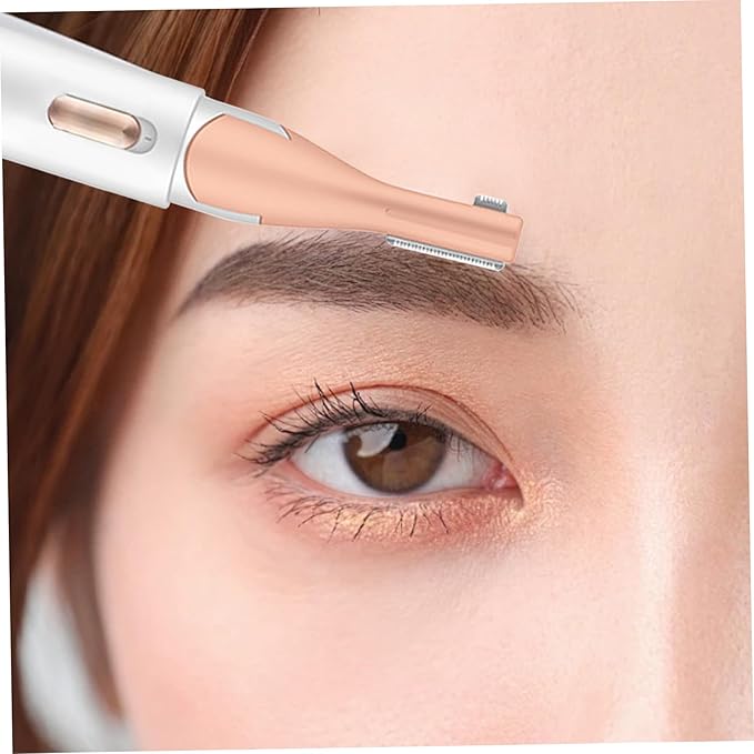 Electric Eyebrow Trimme Double Blade Eyebrow Trimmer Pivoting Facial Hair Remover with Grooming Comb Eyebrow Shaver Rechargeable Trimmer for Women Eyebrows Lips