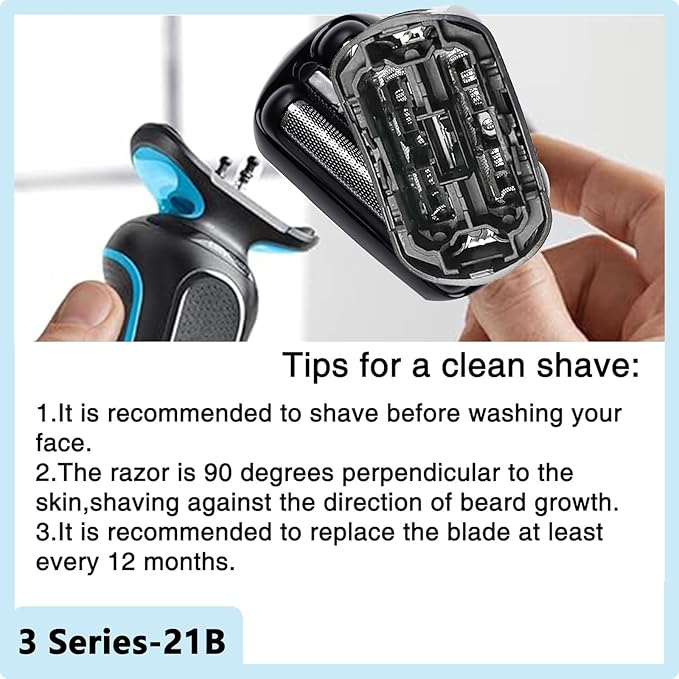 [1 Pack]21B S3 Wet and Dry Replacement Head for All Series 3 Electric Shavers Models,Compatible with Series 3 Replacement Head 5409 3040s 300s 310s 3080s Etc