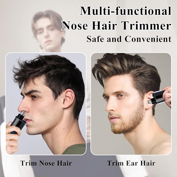 Yunmiss Portable LED Dsiplay Nose and Ear Trimmer Clipper for Men Women,2026 Professional Nose Hair Trimmer with Powerful Motor and Dual-Edge Blades for Smoother Cutting Mini Travel Size