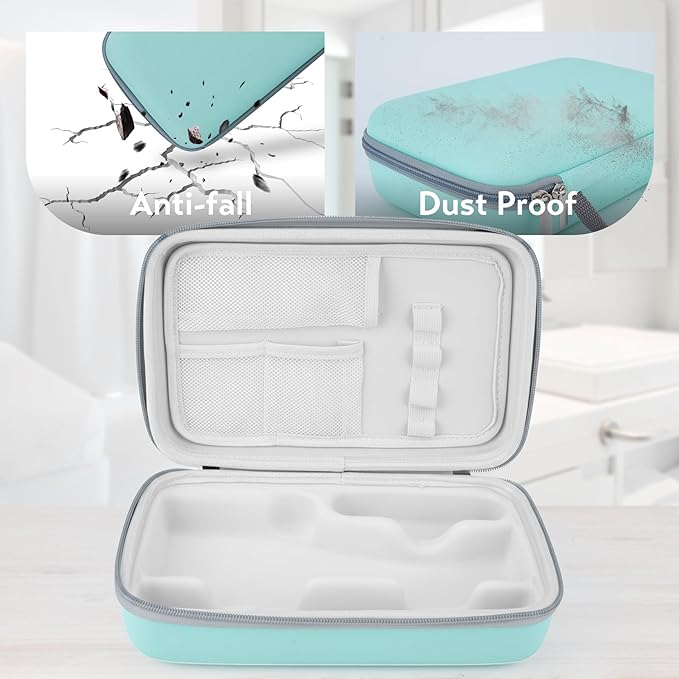 Water Flosser Travel Case, Portable Oral Irrigator Organizer, Sturdy Storage Case for Flosser, Electric Toothbrush, Toothpaste and Irrigator Accessories (Case Only) - Green