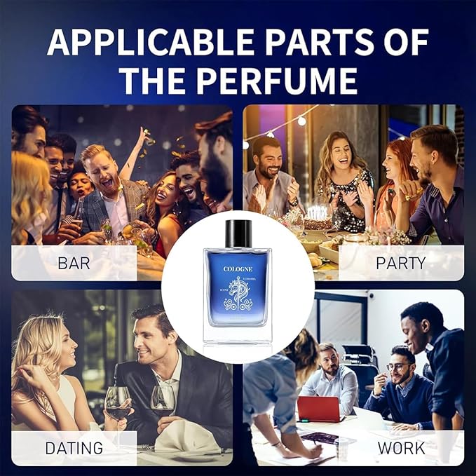 DIMOT Eau de Parfum Cologne for Men, Pheromone Perfume to Attract Women, Long-Lasting Fresh Eau de Toilette Perfume Woody Scents, Large capacity & Durable (1.7Oz)