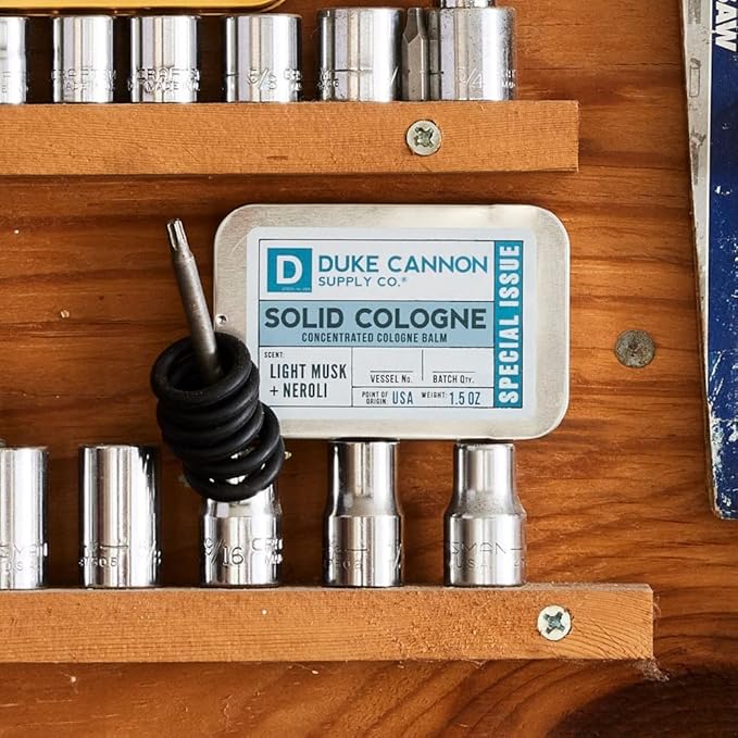 Duke Cannon Supply Co. Solid Cologne - Men's Concentrated Balm, 1.5 oz. (Light Musk + Neroli)