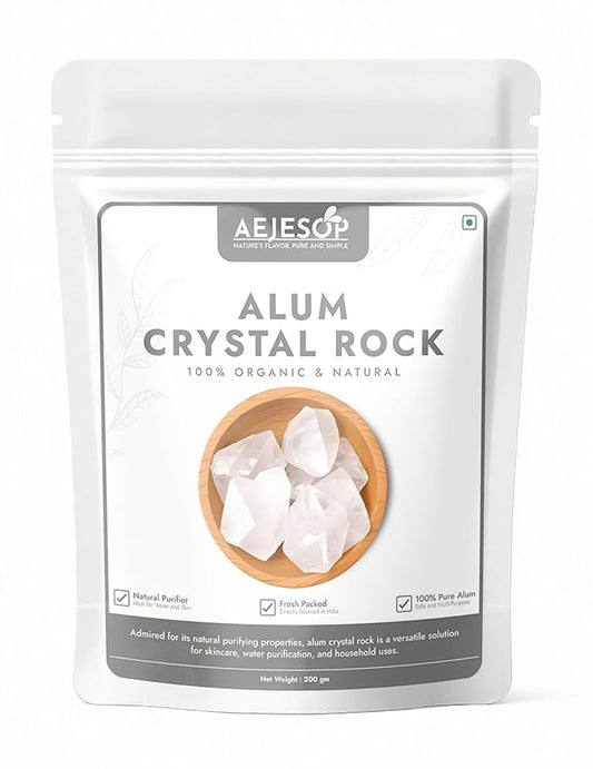 Alum Crystal Rock, Natural Piedra de Alumbre Alum Stone,7oz(200g)