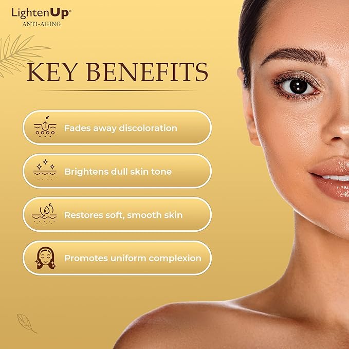 OMIC Lighten-Up Anti-Aging, Skin Brightening Cream - 4.4 fl oz / 100 ml - with Argan Oil and Shea Butter