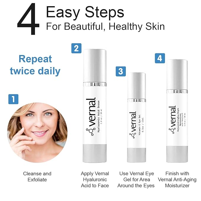 Vernal All-in-One Anti Aging Moisturizer – Infused Wrinkle Smoothing Cream | Get Smoother, Firmer Luminous Looking Skin Without Injections or Fillers | Best Anti Wrinkle Cream That Really Works
