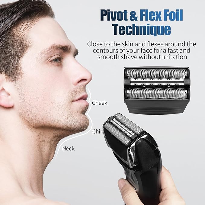 Shaver Replacement Foil Compatible with Remington TITANIUM-X Flex & Pivot Foil and Cutter F5800 & F7800,Shaver heads Fit for Remington F4900,F5800,F7800 (3 Pack)