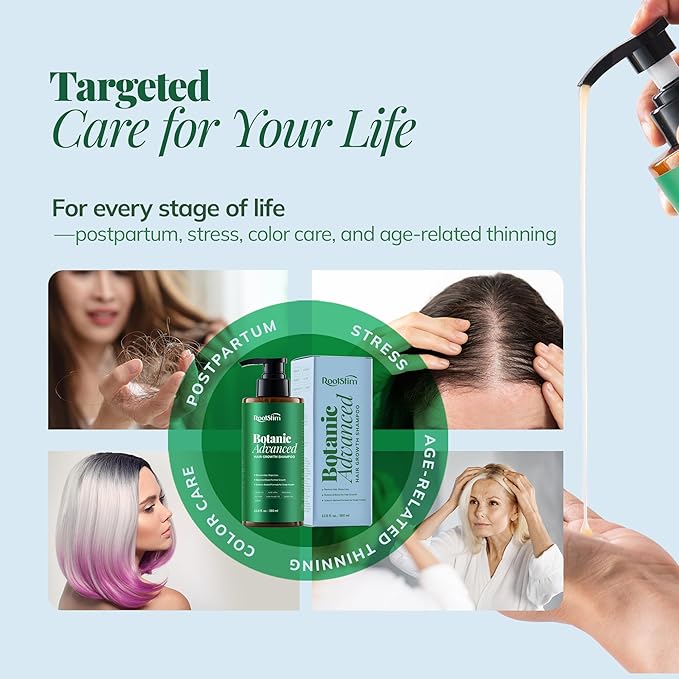 Hair Growth Shampoo with Rosemary and Biotin - Hair Thickening & Hair Loss Shampoo for Men and Women, Sulfate & Paraben-Free Scalp Care for All Hair Types(12.8 Fl Oz)