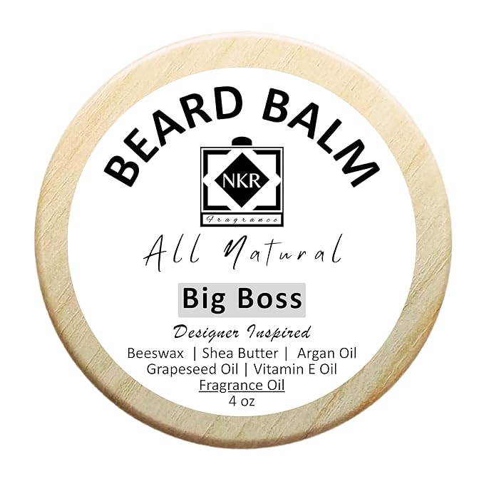 Beard Balm | Strengthens & Softens Beards & Mustaches | Beard Wax for Men | Natural Ingredients | Big Boss - Designer Cologne Inspired